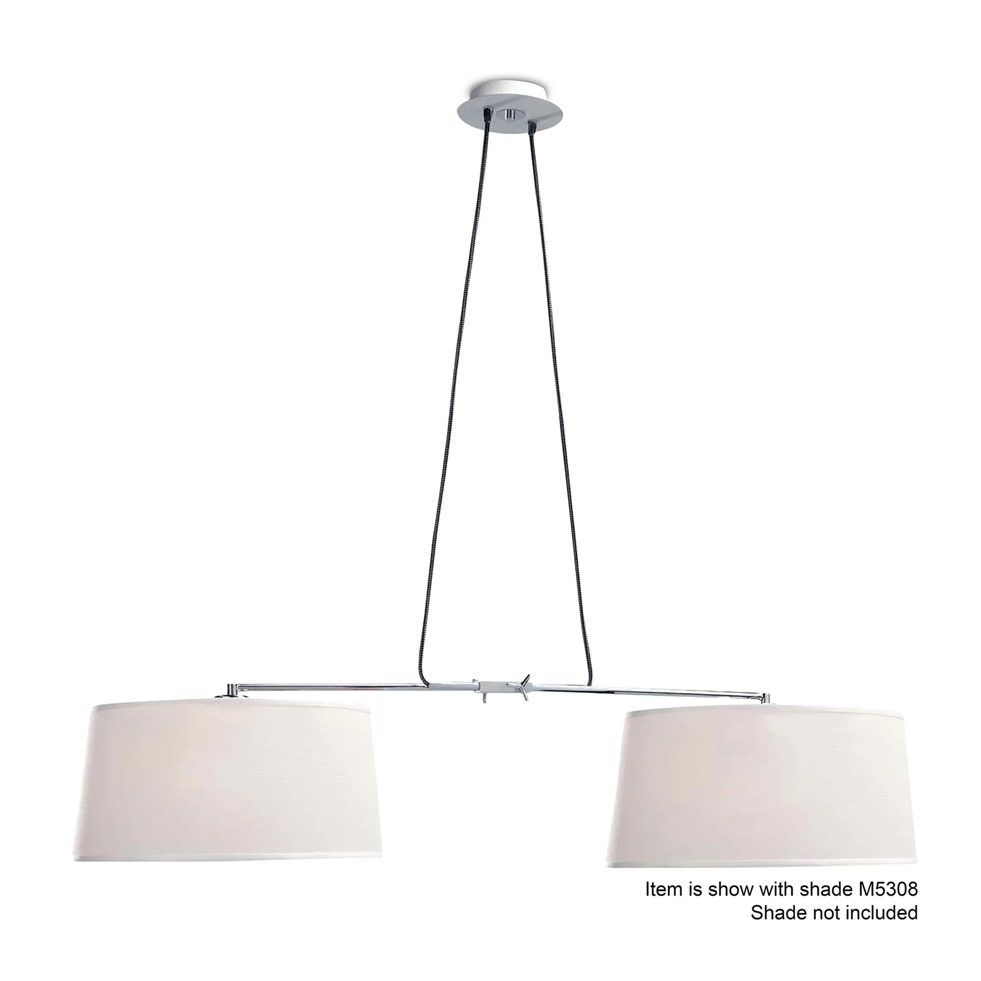 M5306  Habana Pendant 2 Light Without Shade White